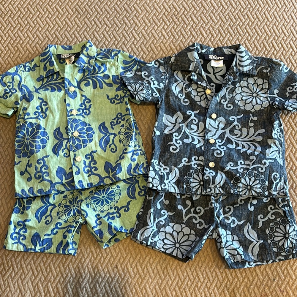 Reyn Spooner Hawaiian Shirt and Shorts Sets